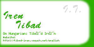 iren tibad business card